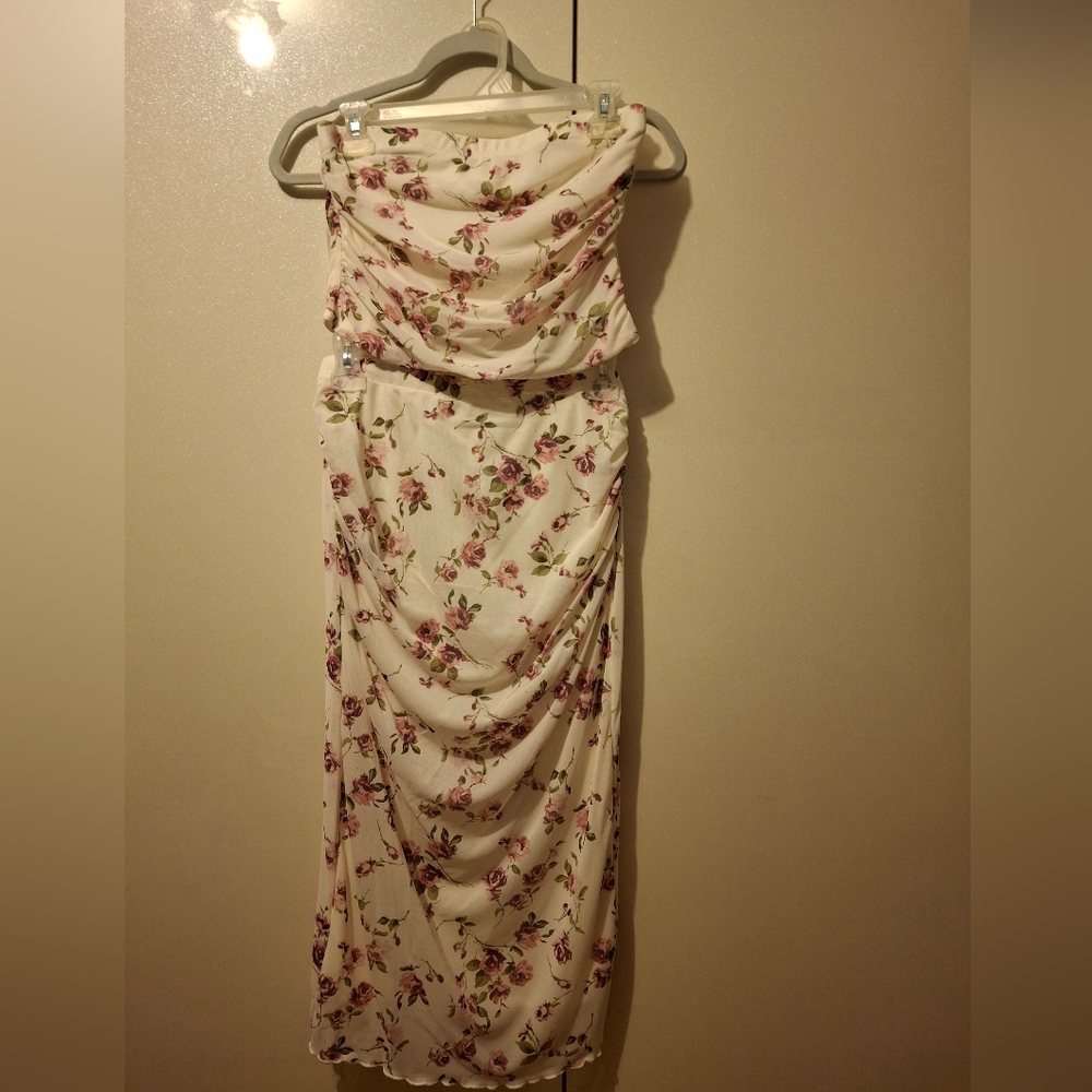 Floral Strapless 2 Piece